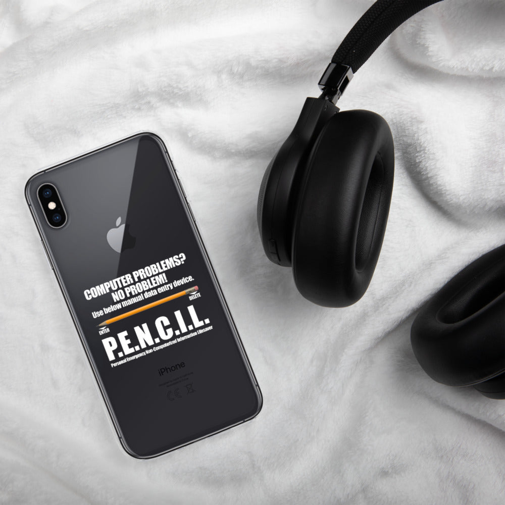 P.E.N.C.I.L. - iPhone Case (white text) by DarkByteGear