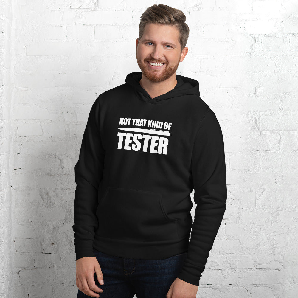 Not that kind of pen tester - Unisex hoodie (white text) by DarkByteGear
