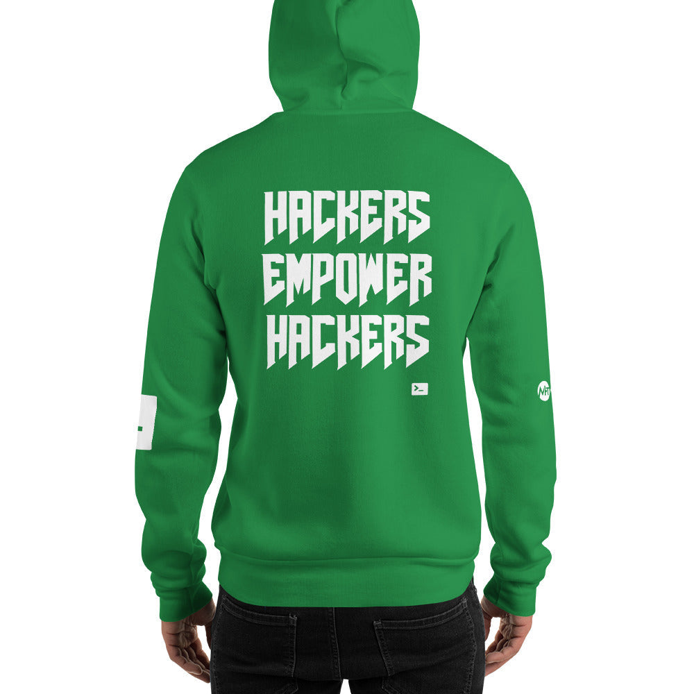 Hackers empower hackers - Unisex Hoodie by DarkByteGear