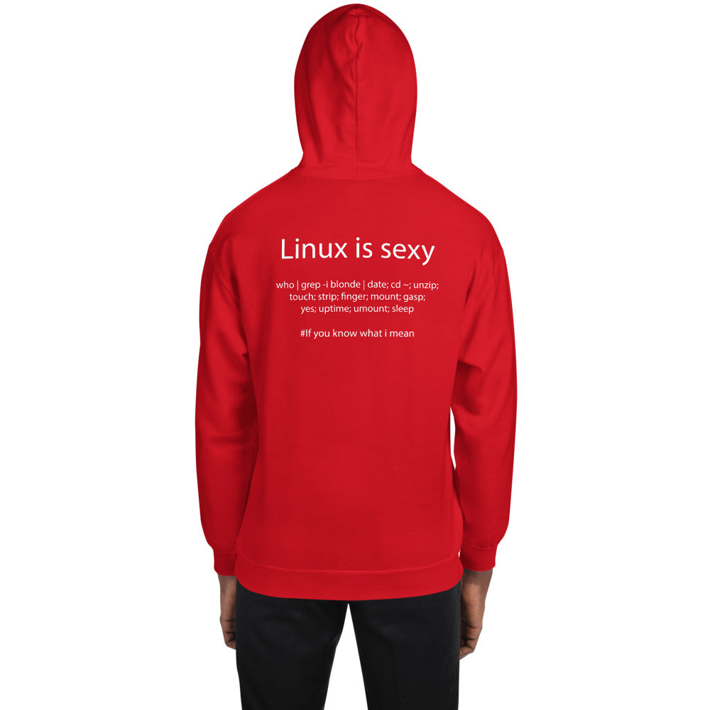 Linux is sexy - Unisex Hoodie ( with back design) by DarkByteGear