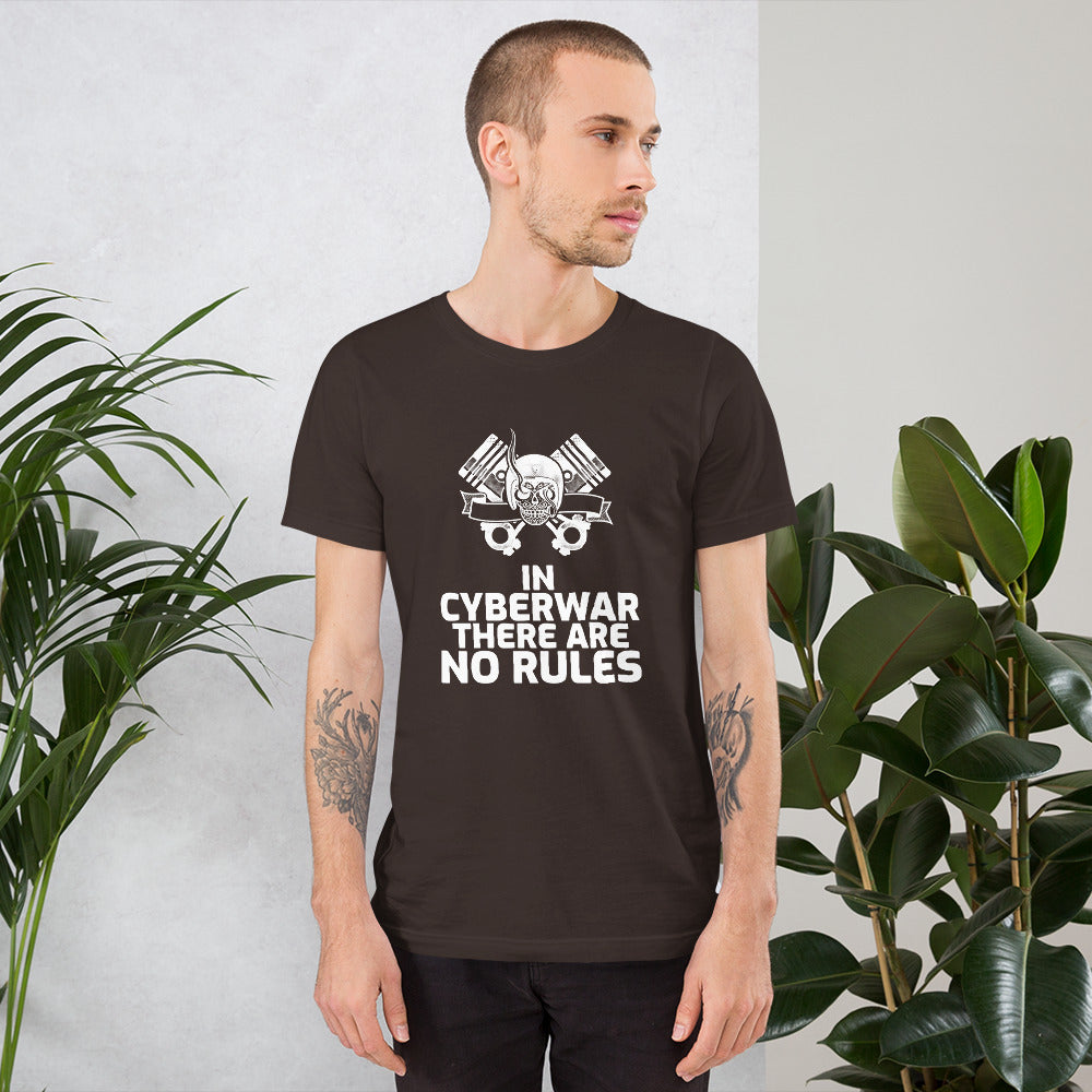 In cyberwar, there are no rules - Short-Sleeve Unisex T-Shirt by DarkByteGear