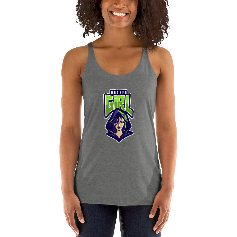 Hackergirl v.1 - Women's Racerback Tank by DarkByteGear