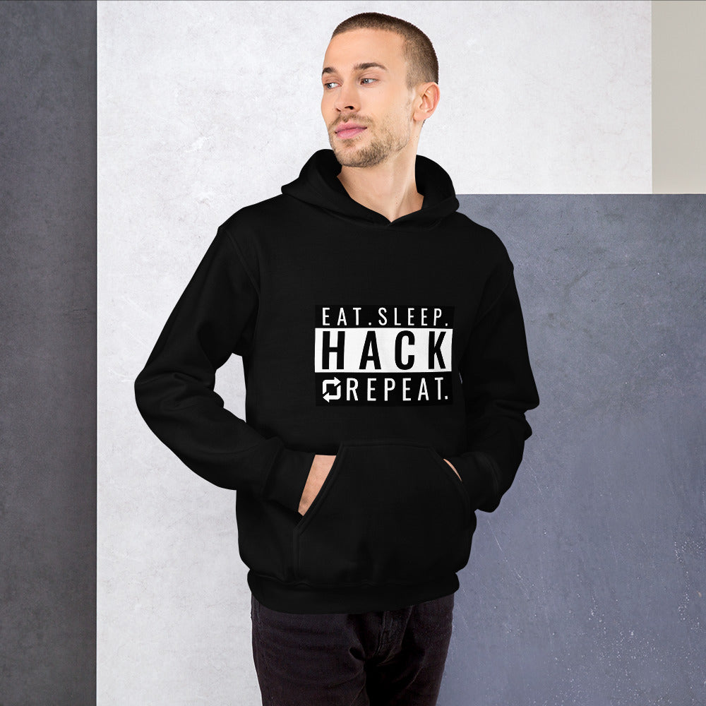 Eat Sleep Hack Repeat - Unisex Hoodie by DarkByteGear