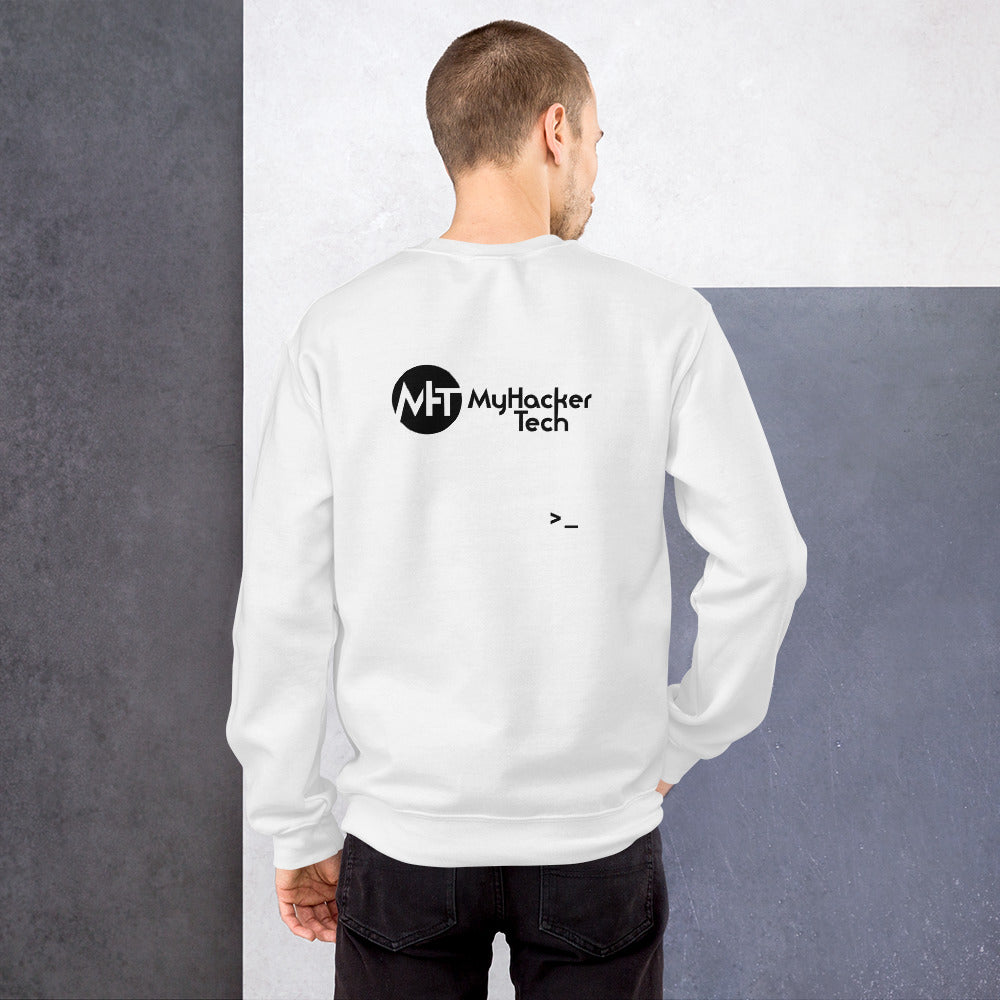MyHackerTech - Unisex Sweatshirt (black text) by DarkByteGear