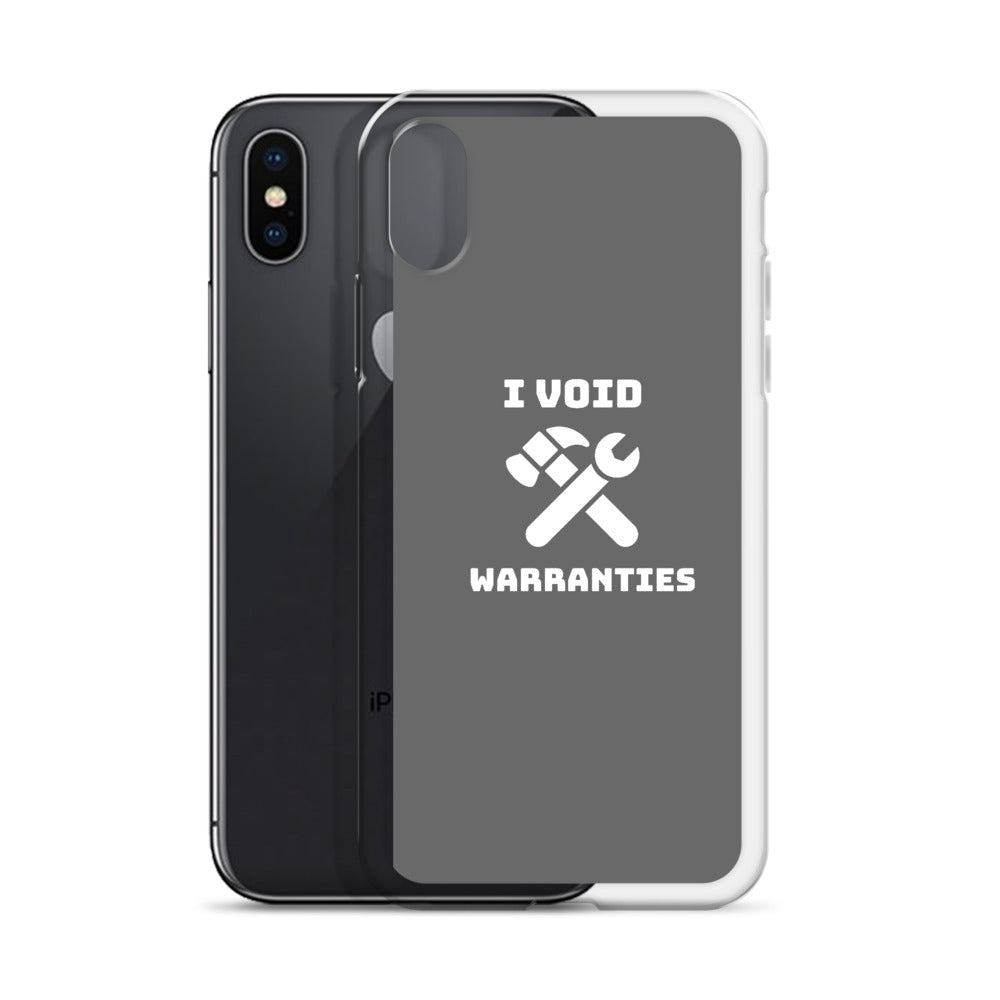 I void warranties - iPhone Case (grey) by DarkByteGear