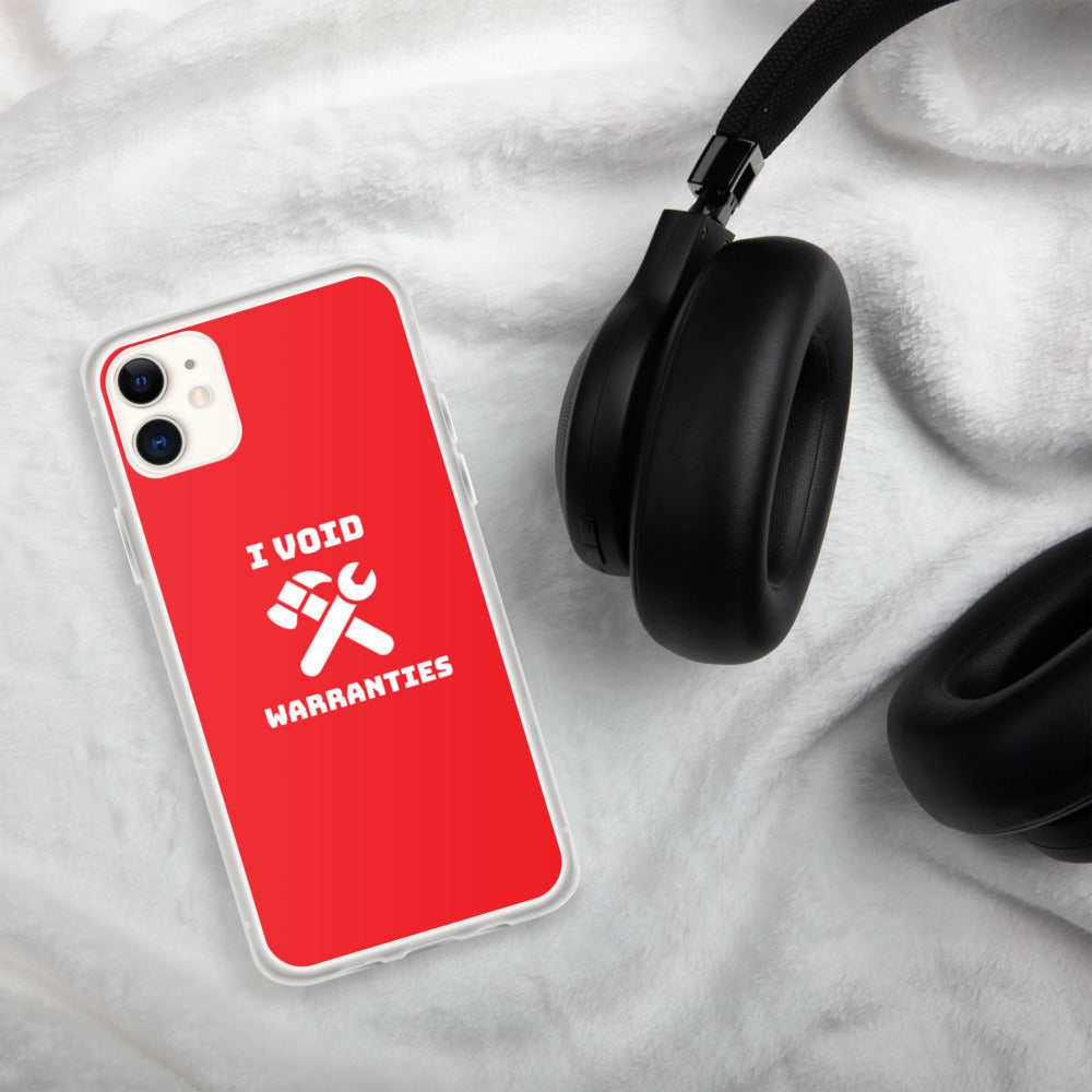 I void warranties - iPhone Case (red) by DarkByteGear