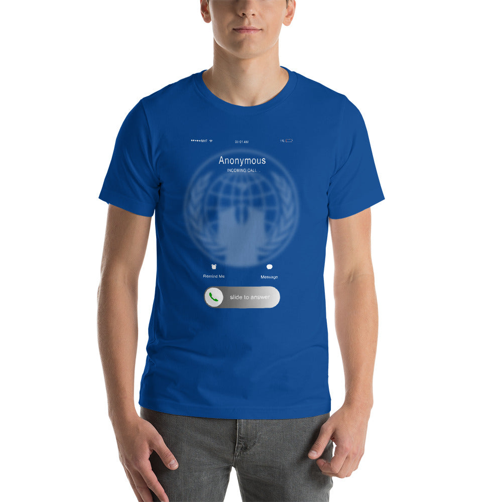 Anonymous incoming call - Short-Sleeve Unisex T-Shirt by DarkByteGear