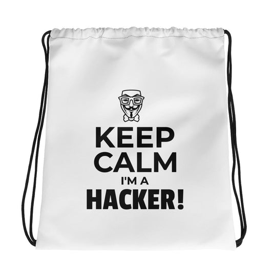 Keep Calm I'm a hacker! - Drawstring bag by DarkByteGear