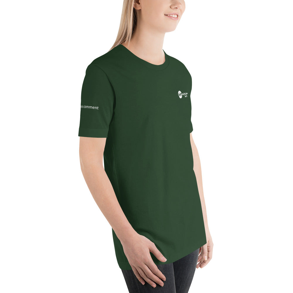 // no comment - Short-Sleeve Unisex T-Shirt (with all sides design) by DarkByteGear