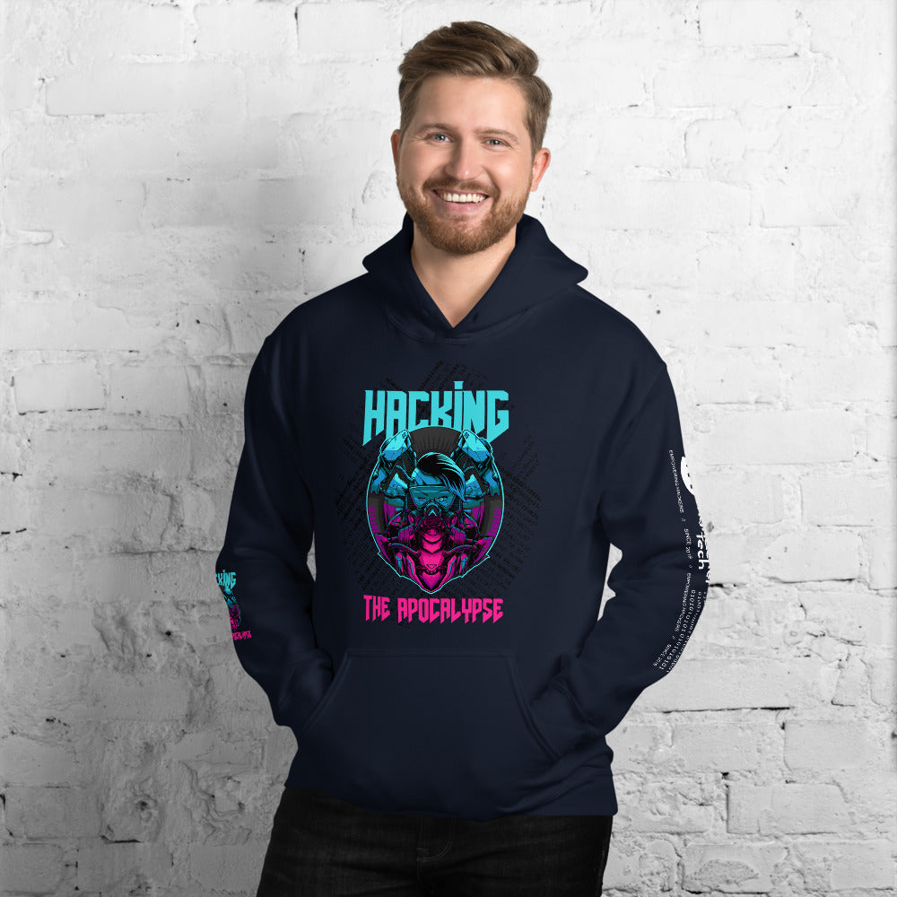 Hacking the apocalypse v1 - Unisex Hoodie (with all sides design) by DarkByteGear