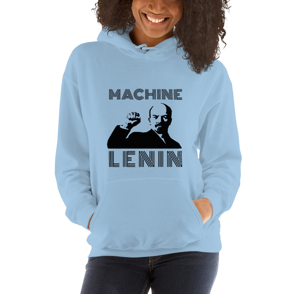 Machine Lenin - Unisex Hoodie (black text) by DarkByteGear
