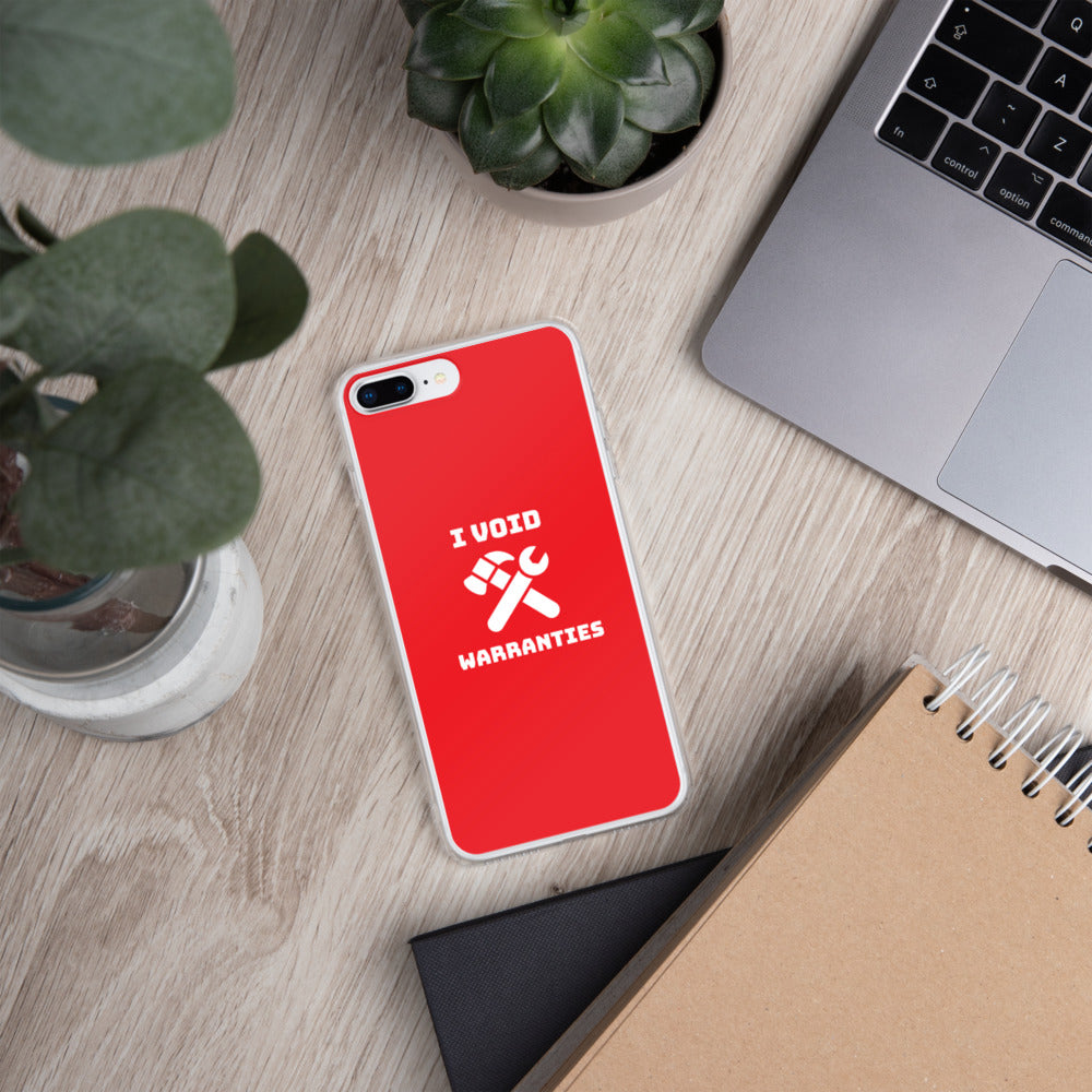 I void warranties - iPhone Case (red) by DarkByteGear
