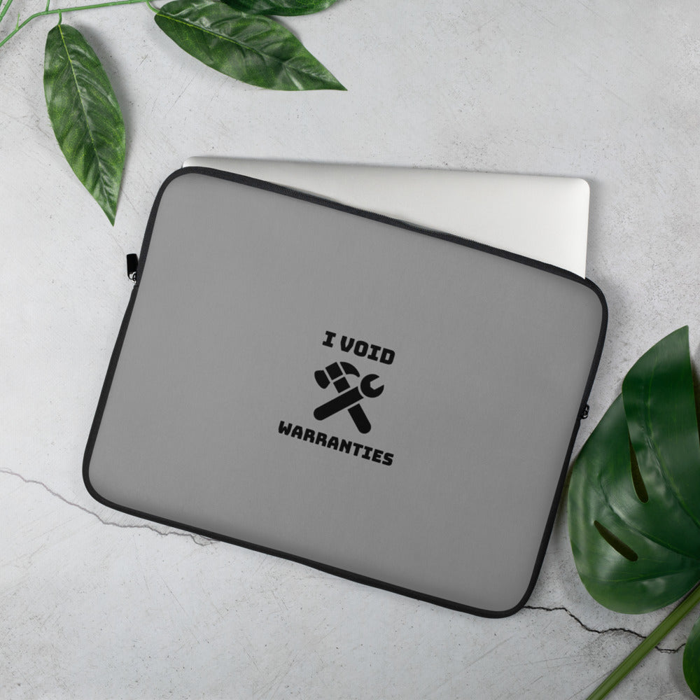 I void warranties - Laptop Sleeve - 15 in (grey) by DarkByteGear
