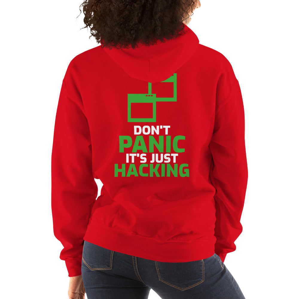 Don't panic it's just hacking - Unisex Hoodie by DarkByteGear