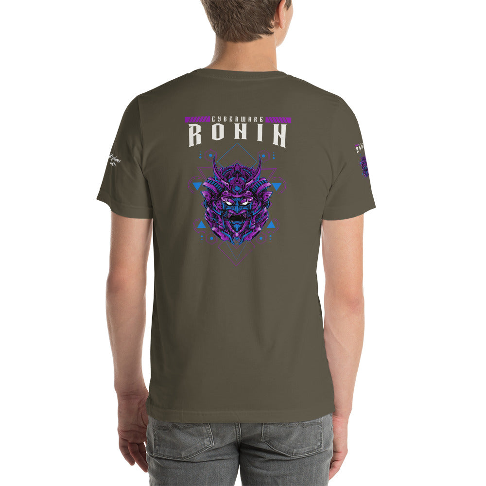 CyberWare Ronin - Short-Sleeve Unisex T-Shirt (all sides print) by DarkByteGear