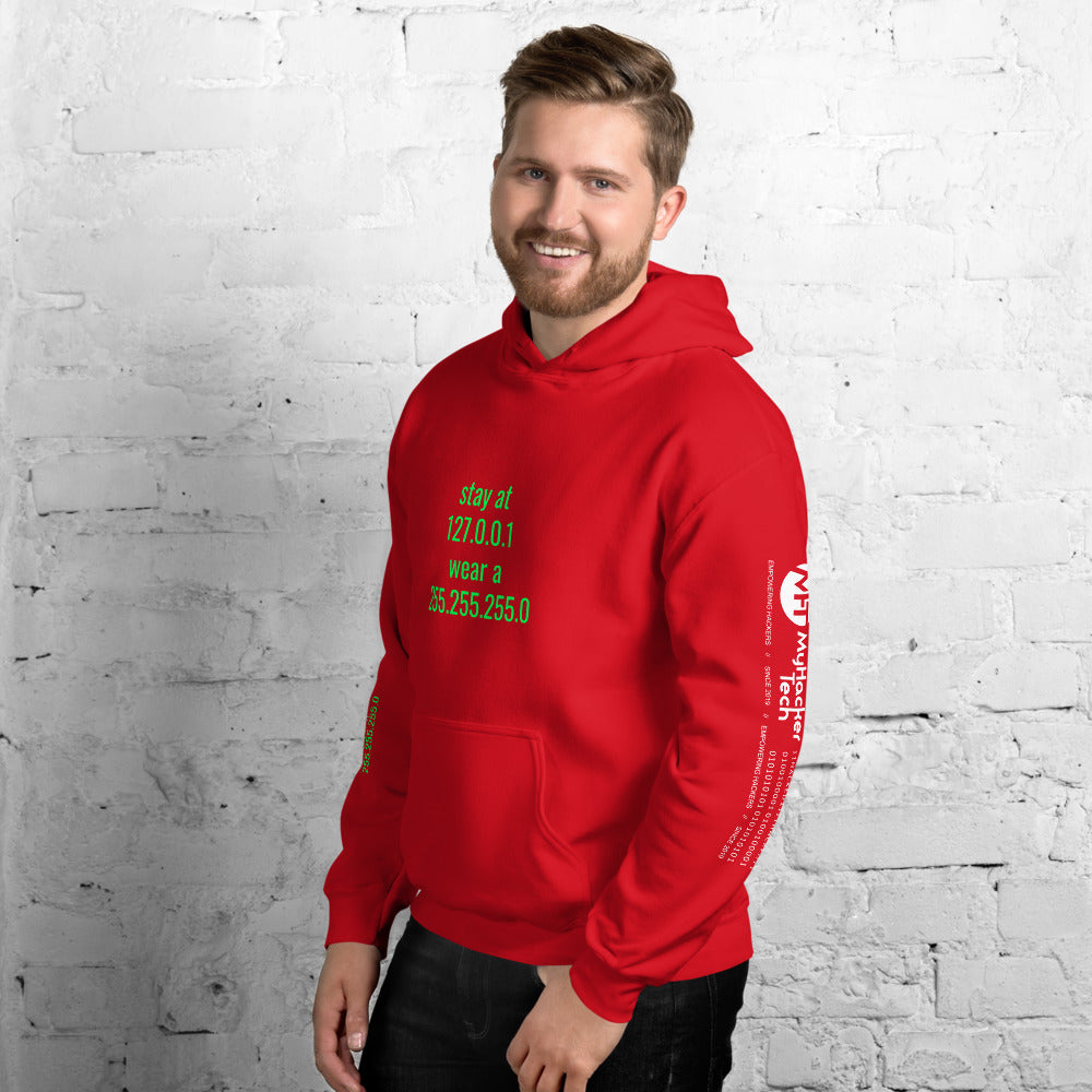 stay at at home, wear a mask - Unisex Hoodie (with all sides design) by DarkByteGear