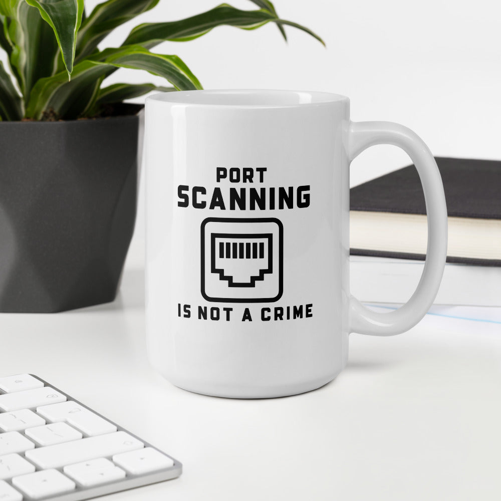 Port Scanning is not a crime - Mug by DarkByteGear