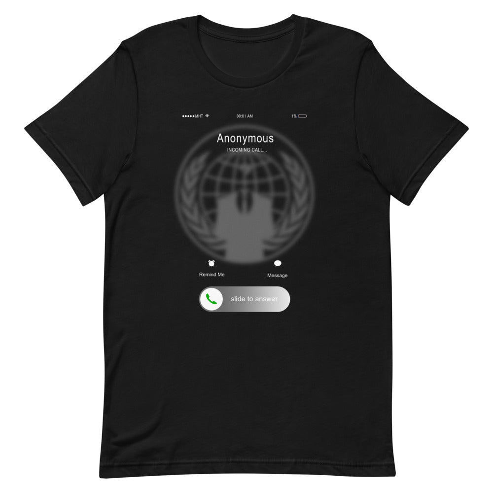 Anonymous incoming call - Short-Sleeve Unisex T-Shirt by DarkByteGear