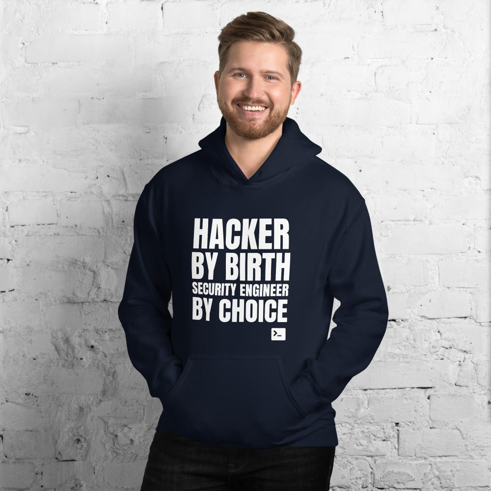 Hacker by birth security engineer by choice - Unisex Hoodie by DarkByteGear