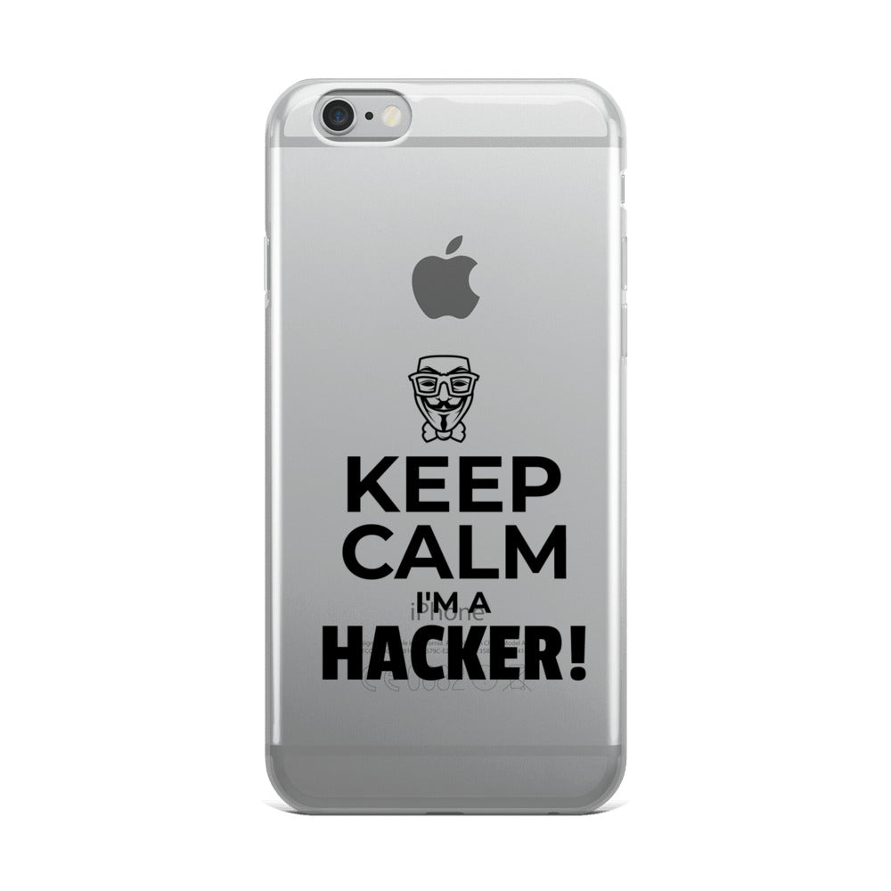 Keep Calm I'm a hacker! - iPhone Case (black text) by DarkByteGear
