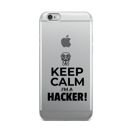 Keep Calm I'm a hacker! - iPhone Case (black text) by DarkByteGear