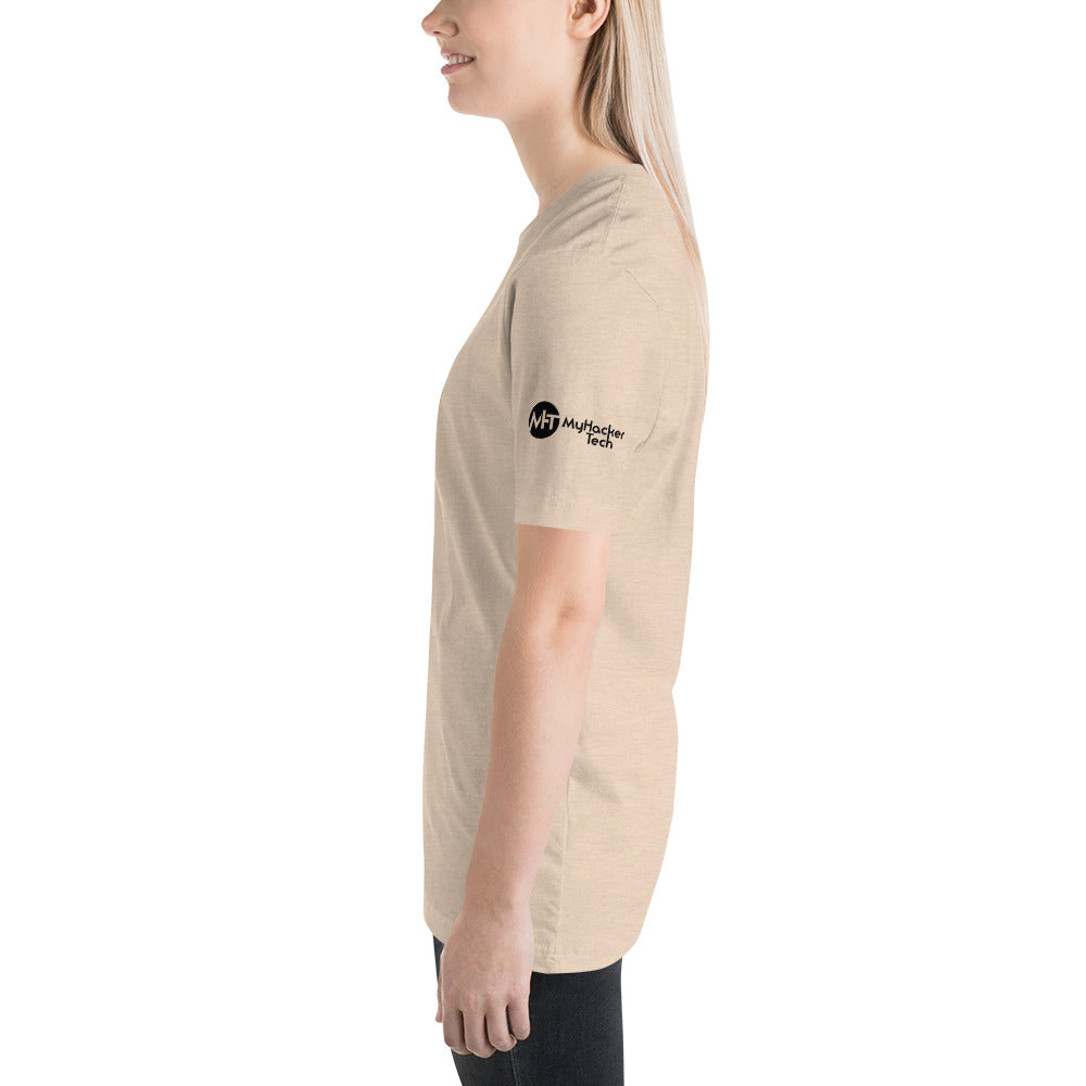 Culture of code in ASCII characters - Short-Sleeve Unisex T-Shirt (black text) by DarkByteGear