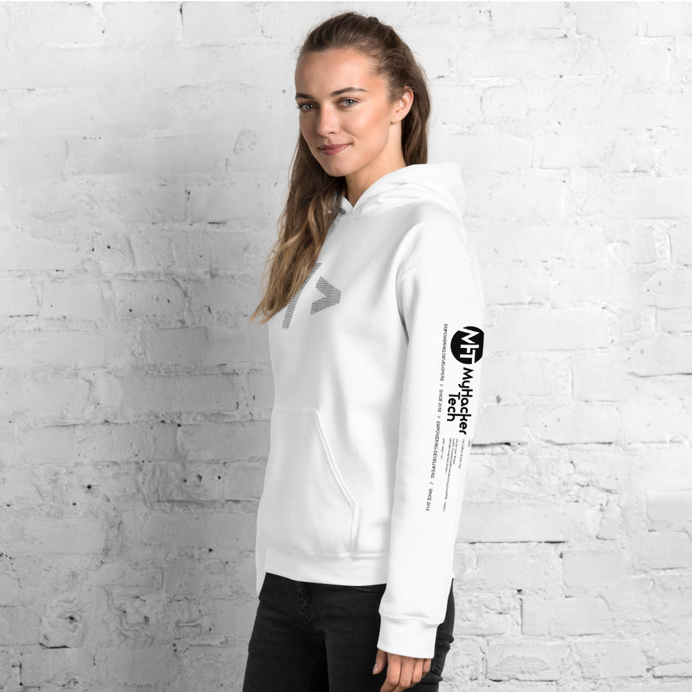 Culture of code in ASCII characters - Unisex Hoodie (black text) by DarkByteGear