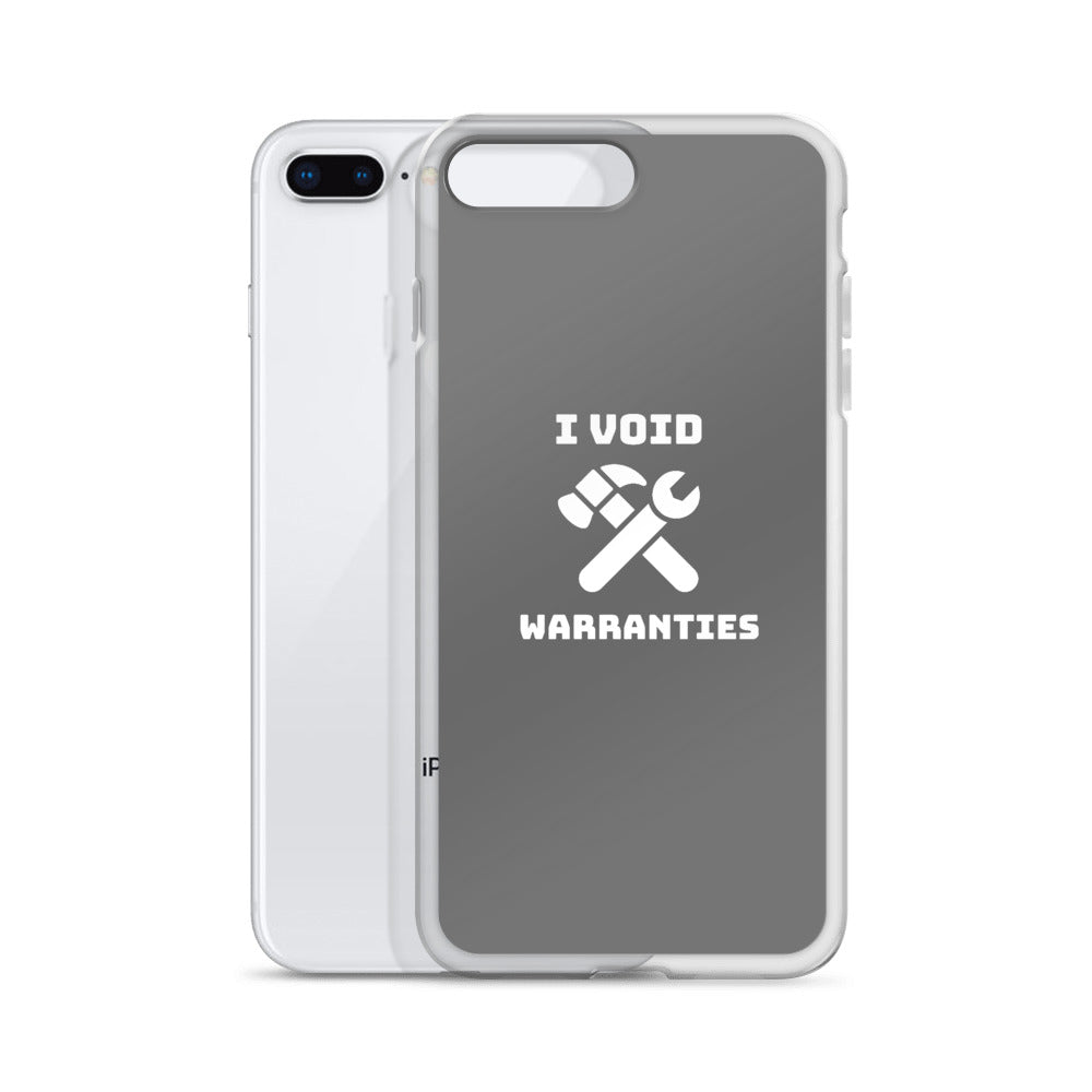 I void warranties - iPhone Case (grey) by DarkByteGear