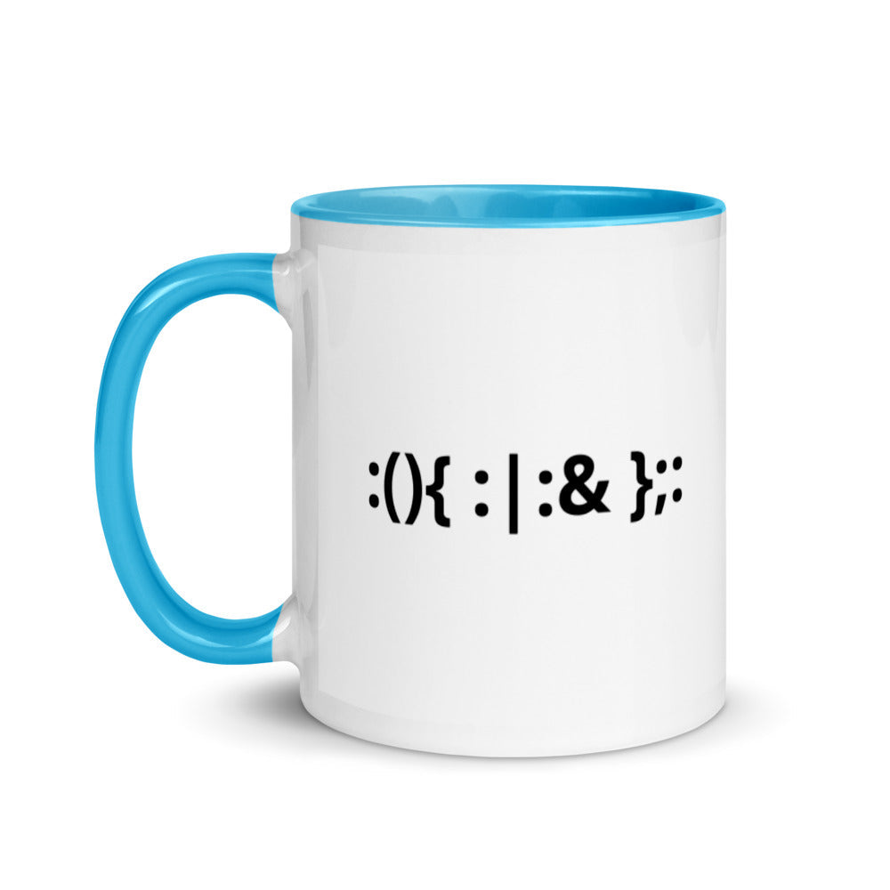 Linux Hackers - Bash Fork Bomb - Mug with Color Inside by DarkByteGear