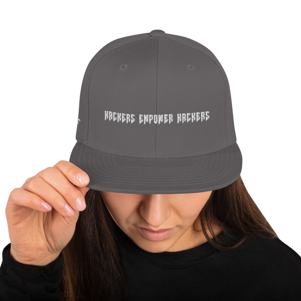 Hackers empower hackers - Snapback Hat by DarkByteGear