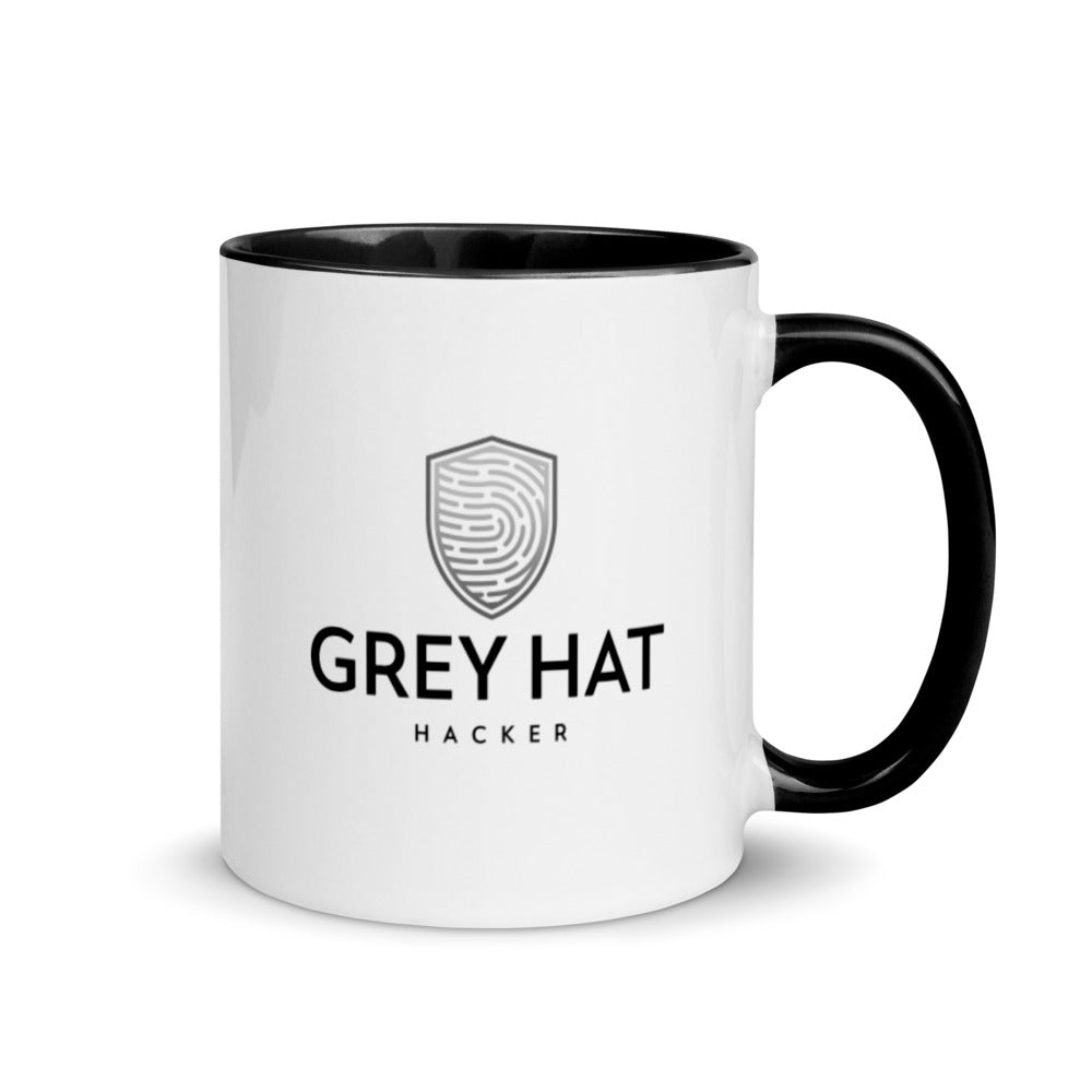 Grey Hat Hacker v1 - Mug with Color Inside by DarkByteGear