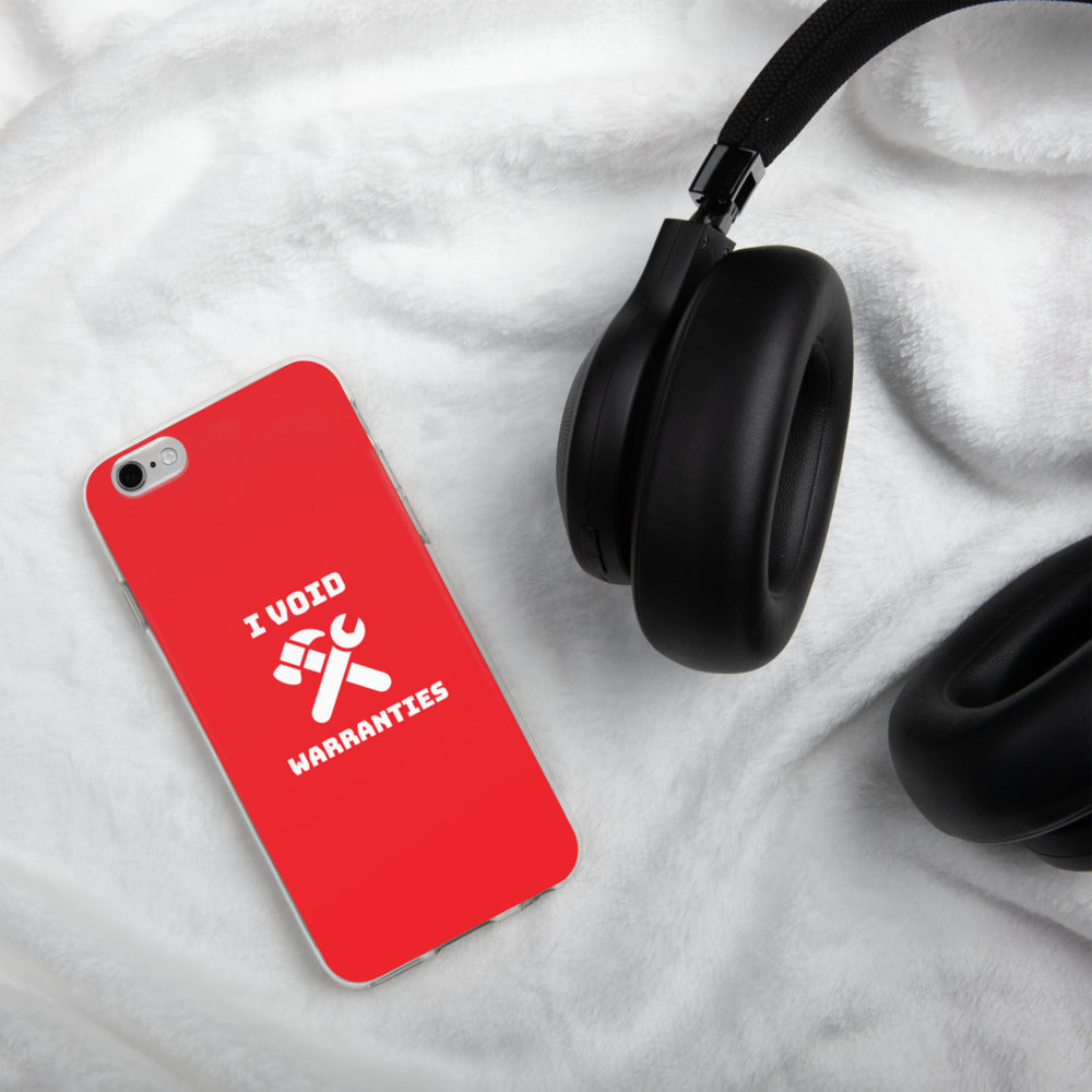 I void warranties - iPhone Case (red) by DarkByteGear