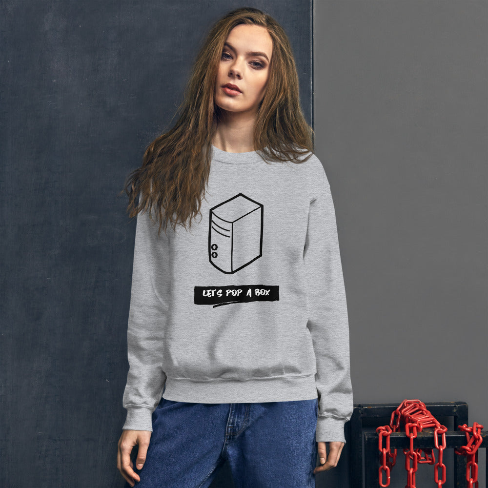 Let's pop a box - Unisex Sweatshirt by DarkByteGear