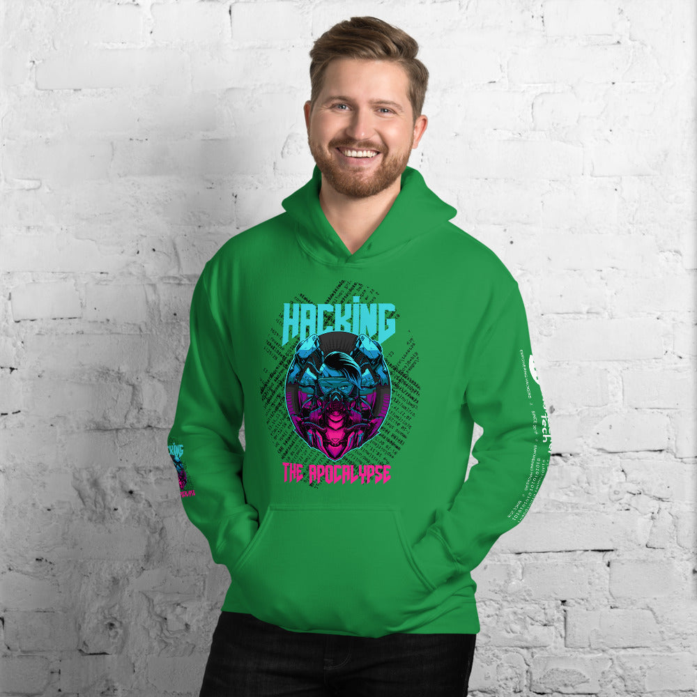 Hacking the apocalypse v1 - Unisex Hoodie (with all sides design) by DarkByteGear