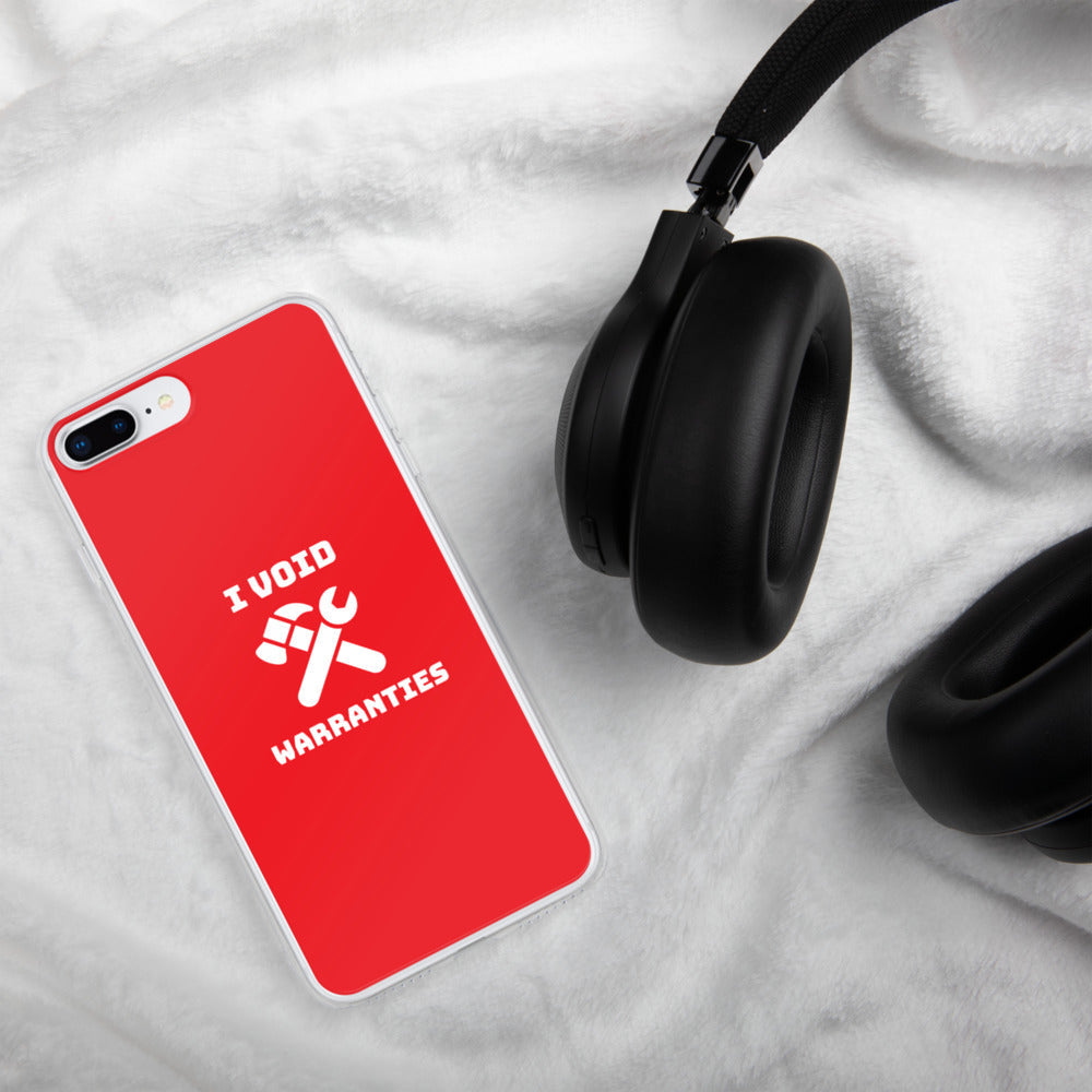 I void warranties - iPhone Case (red) by DarkByteGear