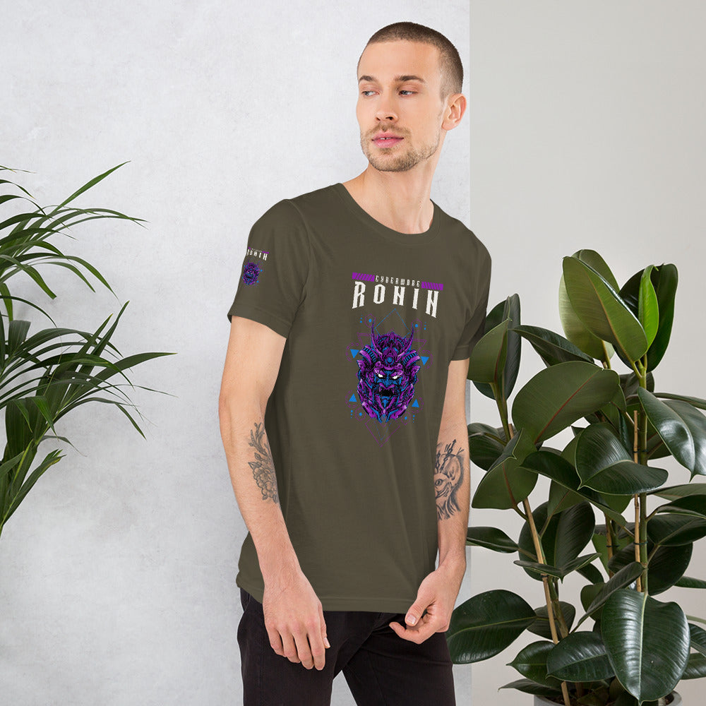 CyberWare Ronin - Short-Sleeve Unisex T-Shirt (all sides print) by DarkByteGear