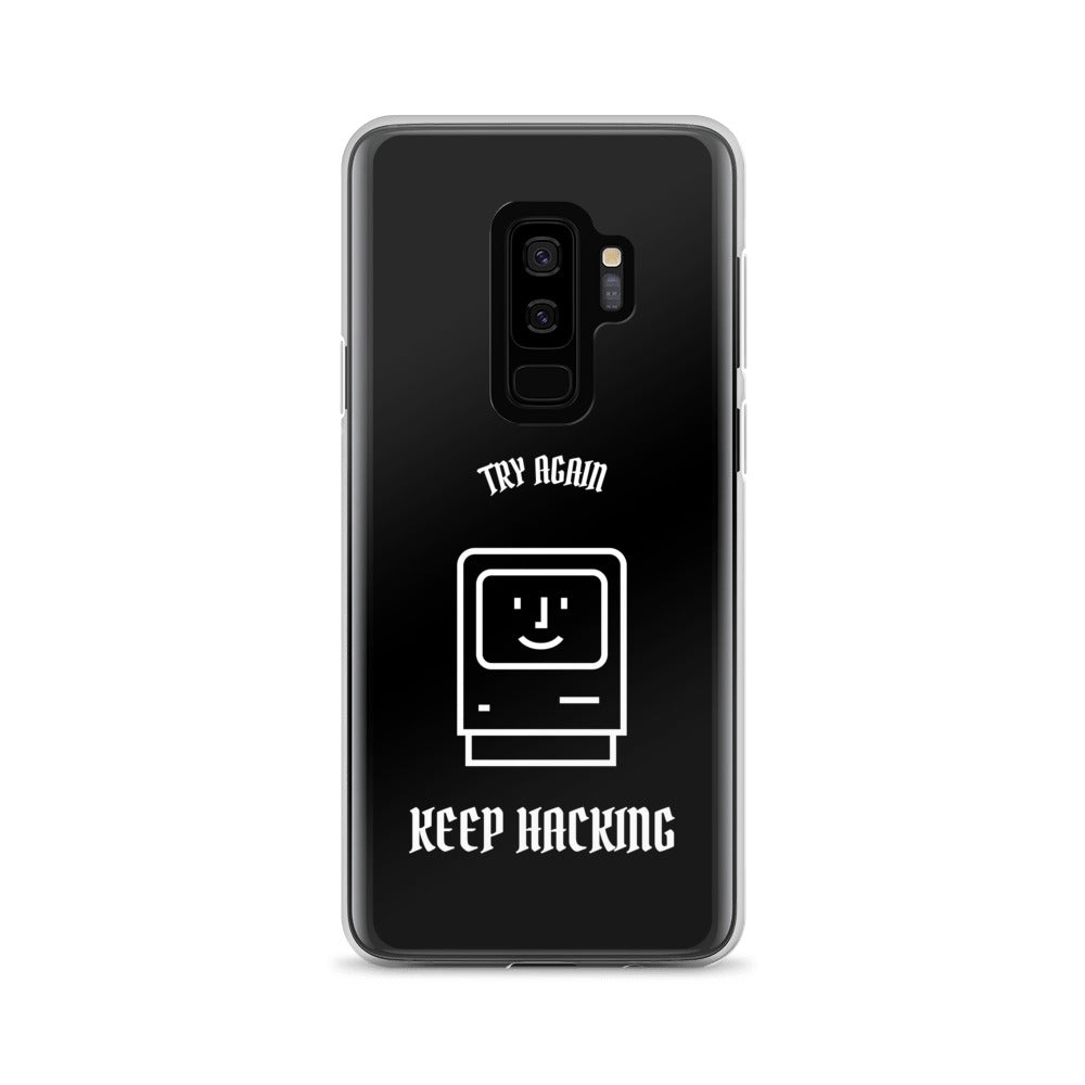 Keep hacking - Samsung Case (white text) by DarkByteGear