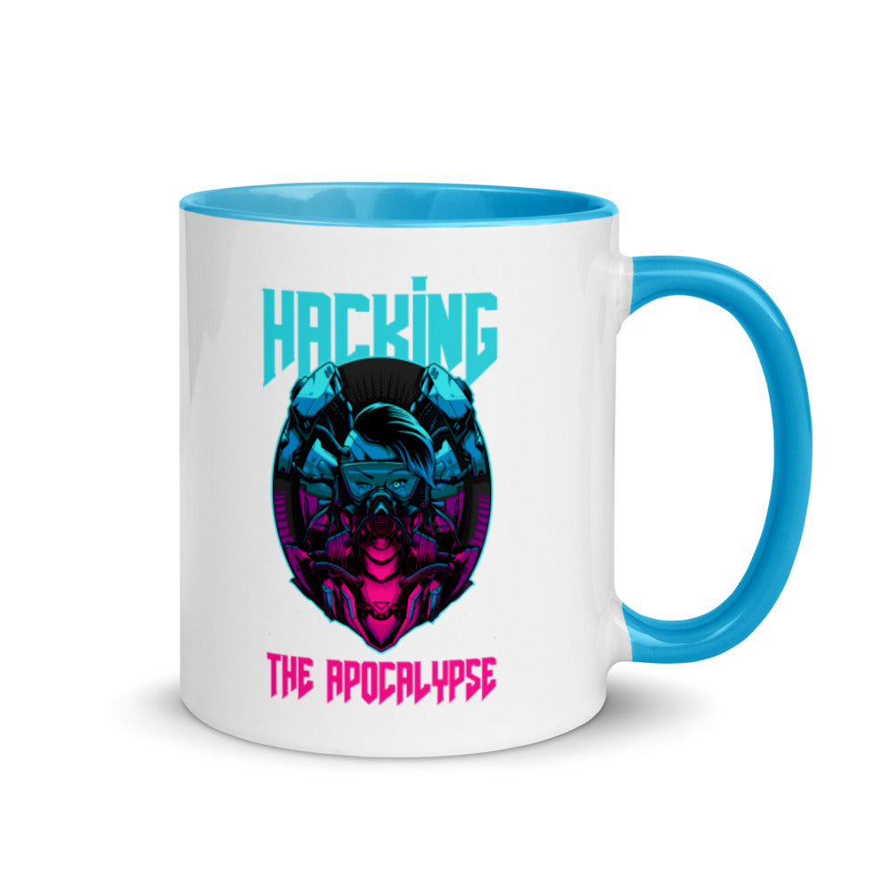 Hacking the apocalypse - Mug with Color Inside by DarkByteGear