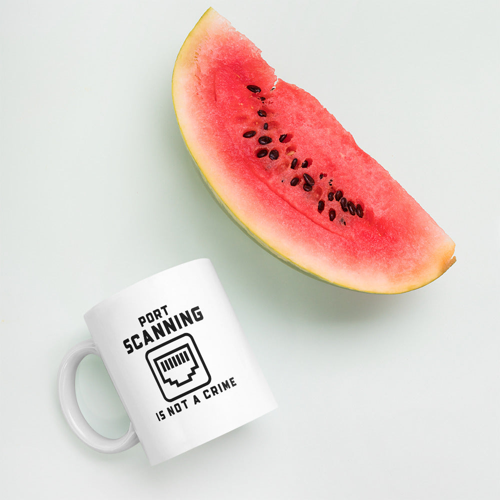 Port scanning is not a crime - Mug by DarkByteGear