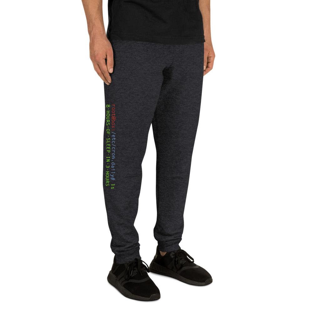 8 hours of sleep in 3 hours - Unisex Joggers by DarkByteGear