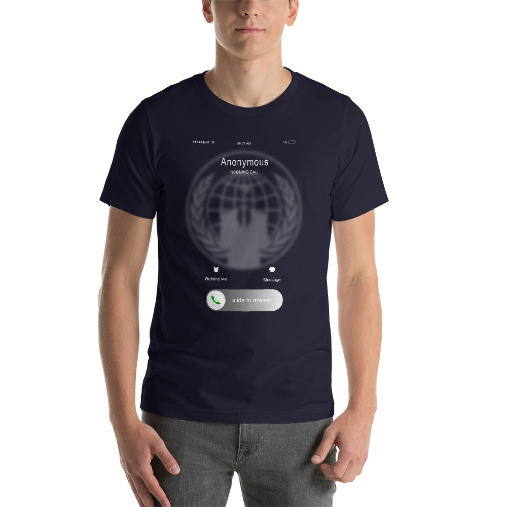 Anonymous incoming call - Short-Sleeve Unisex T-Shirt by DarkByteGear