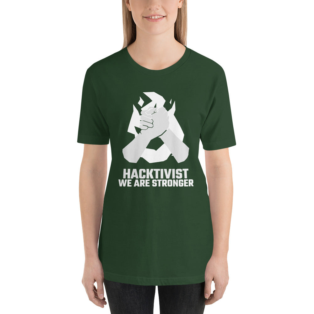 Hacktivist - Short-Sleeve Unisex T-Shirt (white text) by DarkByteGear