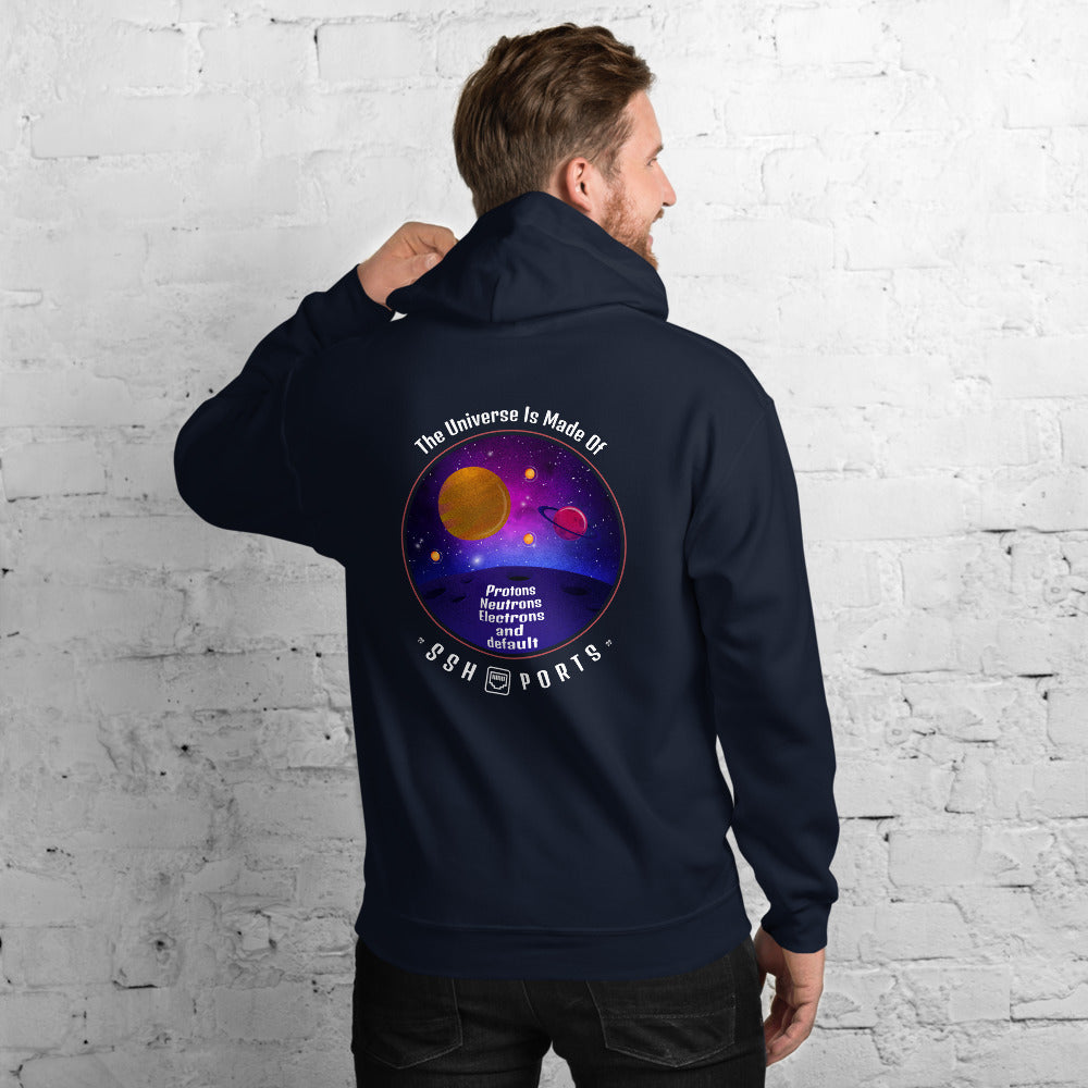 The Universe Is Made Of Default SSH Ports - Unisex Hoodie by DarkByteGear