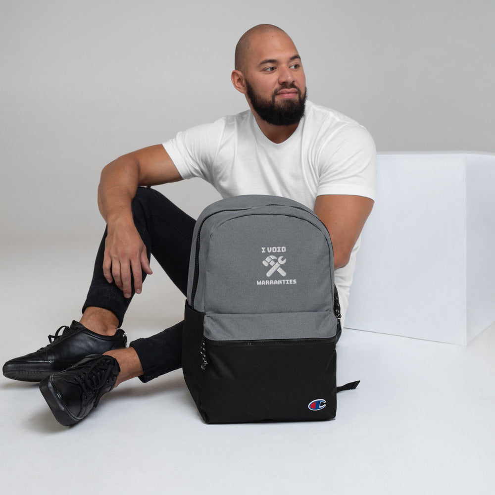 I void warranties - Embroidered Champion Backpack by DarkByteGear