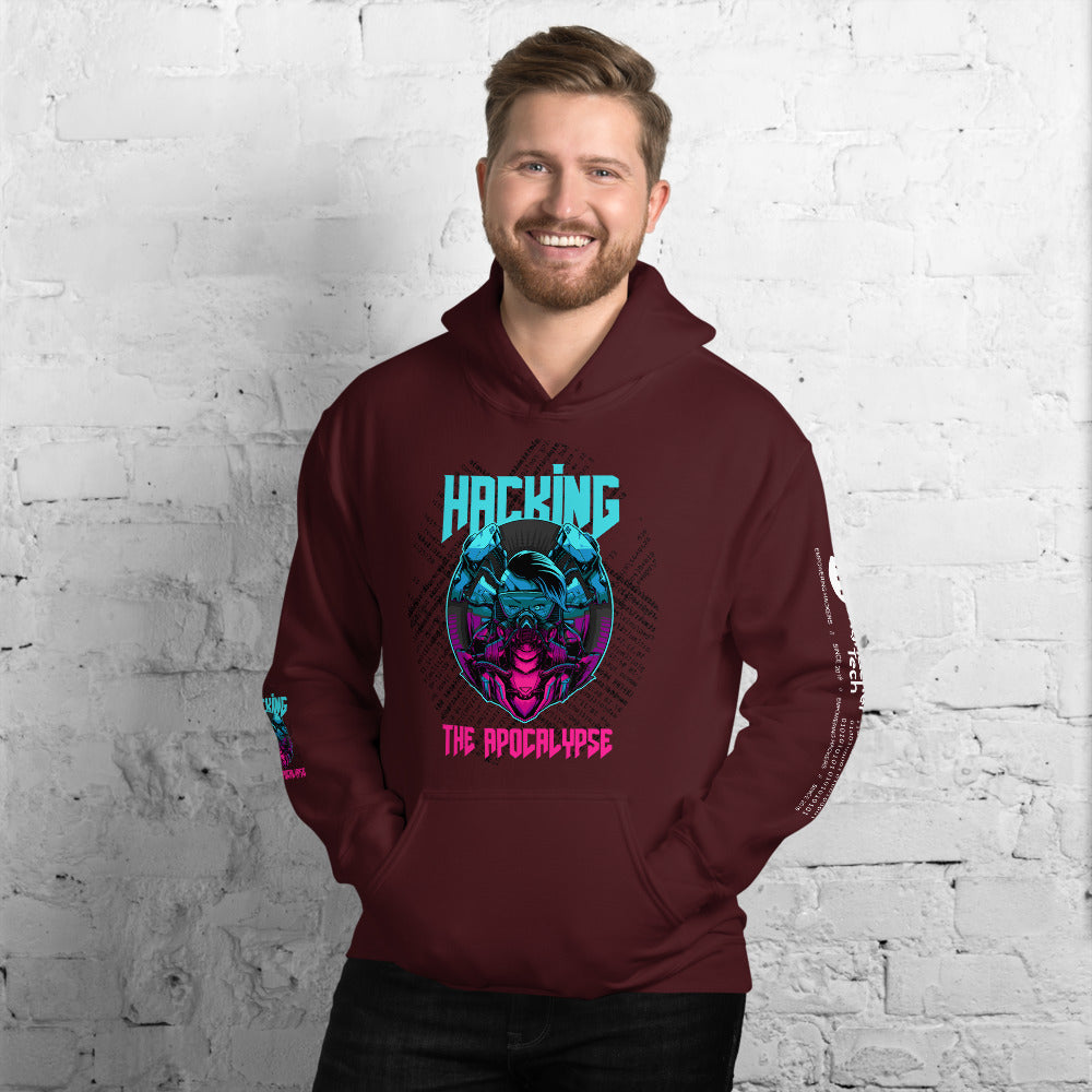 Hacking the apocalypse v1 - Unisex Hoodie (with all sides design) by DarkByteGear