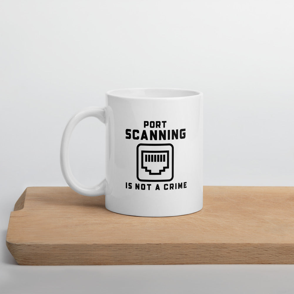 Port scanning is not a crime - Mug by DarkByteGear