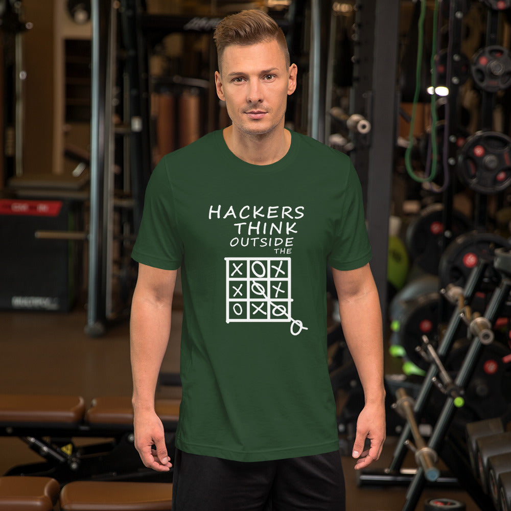 Hackers think outside the box - Short-Sleeve Unisex T-Shirt by DarkByteGear