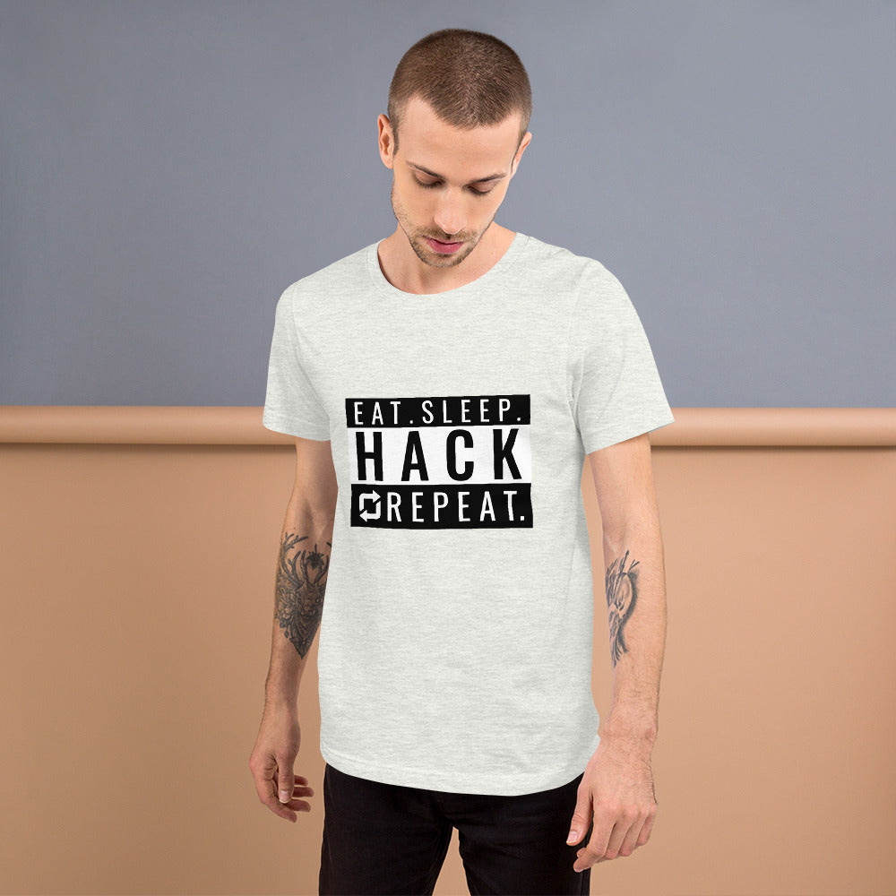 Eat seep hack repeat - Short-Sleeve Unisex T-Shirt by DarkByteGear