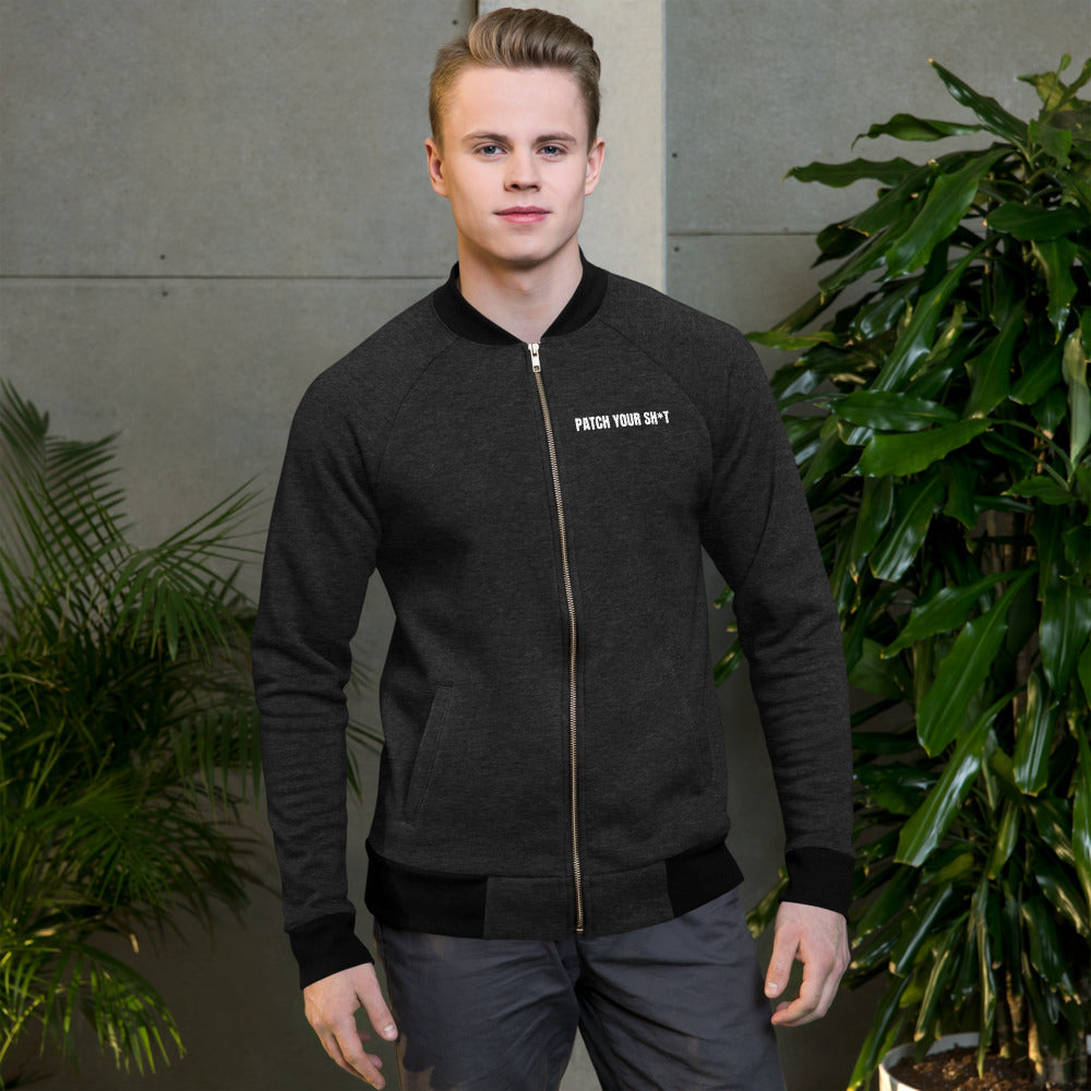 PATCH YOUR SH*T - Bomber Jacket (white text) by DarkByteGear