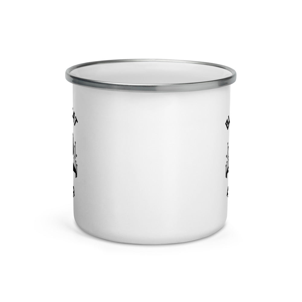 Black Hat Hacker - Enamel Mug by DarkByteGear